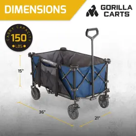 Gcsw-7pb Gorilla Carts 7 Cubic Ft Foldable Utility Beach Wagon Without Versized Bed For Parts #3