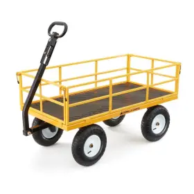 Gor1201b Gorilla Carts Utility Garden Cart Heavy-duty Steel 7 Cu Ft 13 Inch Pneumatic Tires