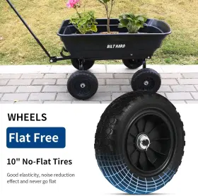 Gor6ps Gorilla Carts Bilt Hard Poly Garden Dump Cart Camping Wagon 600 Lb Capacity #2