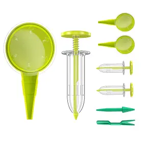 Gostur 607601291952 8 Pack Sowing Seed Dispenser Seeder Sower Planter Set Handheld Green