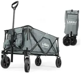 Lgc02-3-n Gotop Outdoor Products Co. Ltd Heavy Duty Folding Wagon Portable Cart With All Terrain Narrow Wheels1 Gray1