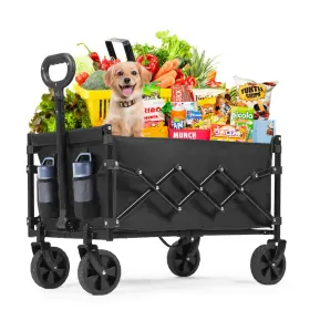 100l Gotruth 701214188286 Collapsible Wagon Cart Foldable Portable Folding With Wheels