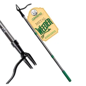 Mw-01 Grampas Weeder Metal - Stand Up Weed Puller Tool With Steel Long Handle Ma