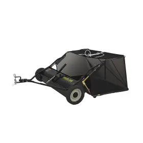 Gsocpt44 Grass One 44 Inch Tow-behind Lawn Sweeper With 25 Cu.ft Hopper Bag Adjustable Brush He