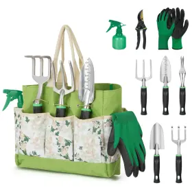 00aac012 Greatbuddy Garden Tool Set For Women 9 Piece Heavy Duty Rust-proof Gardening W