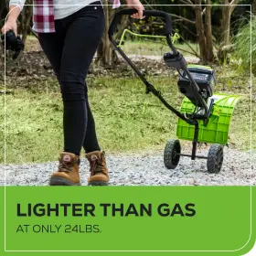 Tl60l410 Greenworks 60v 8 Inch Cordless Cultivator Tiller With 4.0ah Battery And Charger