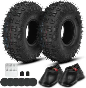 Lt14-350-4-w Grehua 4.10/3.50-4 410/350-4 4.10-4 Tire With Tr87 Bent Valve Stem Replacement 2 Pack