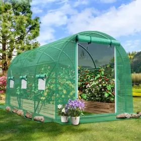 Lz-f455 Grezone Walk-in Greenhouse Upgraded Green House With Dual Zippered Screen Doo
