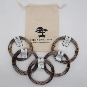 Gabt-btw-5-br Grow A Bonsai Tree Anodized Aluminum Training Wire 5-size Starter Set With Canvas Bag - 1 #2