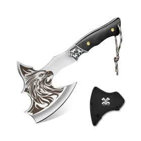 Ca-an-01 Grumpy Bear Tactical Axe Camping Survival Hatchet Full Tang Tomahawk With S