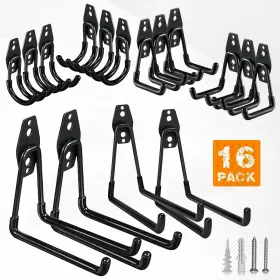 Sku00098 Gudemay Garage Hooks 16 Pack Heavy Duty Utility Steel Storage Hoo