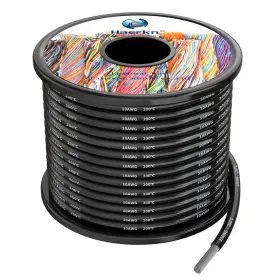 Haerkn 795797989651 10awg Silicone Electrical Wire Cable 25ft Black 10 Gauge Hookup Wires Kit Str