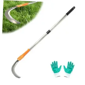 20051010 Haipeiyl Weeding Sickle Stainless Steel Long-handled Lightweight Serrated