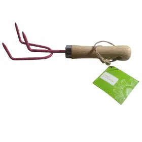 Hand Rake - One Yellow And Blue 481055014004 Pink Cultivator Tiller Tools- Strong Steel Comfy Wooden Handle 11z