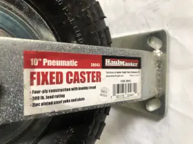 38943 Haul-master 10 Inch Pneumatic Tires 4.10/3.50-4 Fixed Casters 4ply 2-each