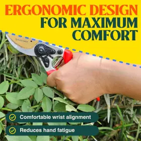 Haus & Garten 741725481735 Enduropro Ergonomic Bypass Pruners - Professional Titanium Garden Shears He #2