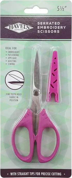 7649-46 Havels Serrated Embroidery Scissors Purple 16 X 20
