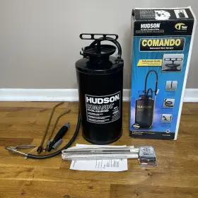 96302e Hd Hudson 690247910646 Comando 2 Gallon Sprayer Galvanized Steel Black With Hose