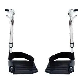 Healthline 819971014455 Wheelchair Swingaway Legrest Footplates With Heel Loops Pair