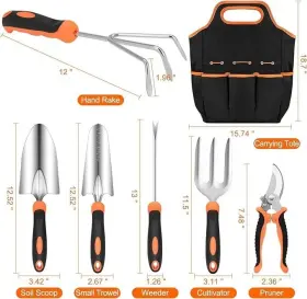 Heavy Duty 753534052907 Garden Tool Set 9 Piece Stainless Steel Gardening With Nonsl #2