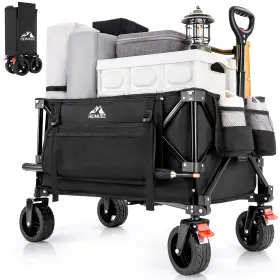 150l Heimuee Hm01 Wagon Cart Foldable Heavy Duty Collapsible Utility With 220lbs Cap