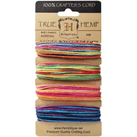 120ft-variegated Hemptique Hc20v-var3 3 Pack Hemp Cord Variegated 20lb #3