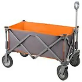Hf 744759579706 Collapsible Wagon Cart Heavy Duty Foldable Carts With Large Gray #2