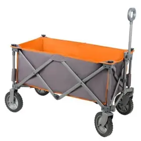 Hf 744759579706 Collapsible Wagon Cart Heavy Duty Foldable Carts With Large Gray