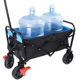 Hfyee 781962639476 Carts With Wheels Sports Wagon Collapsible Foldable Cart Po #2