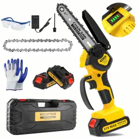 Dxlj08261 Hguptgw 6 Inch Mini Chainsaw Cordless Upgraded Electric With Battery Level D