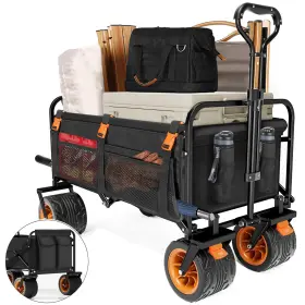150l Highpro 765147656151 Collapsible Wagon Carts Foldable Large Capacity Heavy Duty Groc