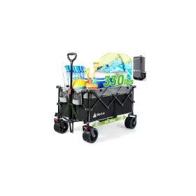 1054-c2 Hikenture Collapsible Wagon Cart 330lbs Capacity Beach Wagons With Big Wheel