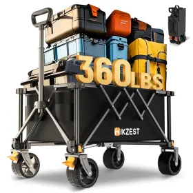 Xy001h Hikzest Collapsible Wagon Cart Foldable 360lbs Heavy Duty Utility Beach