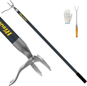 4-claw Hisucbetter 726384994741 Stand Up Steel Weed Puller Tool Gardening Hand Weeding With 52 Inch Long
