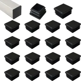 Hjyzy-22 Hjyzy 741802422231 20mm Square Plastic Plug Tubing Post End Cap Chair Glide For Table