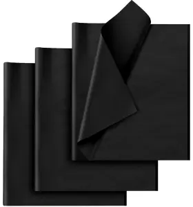 B0cnv8j1j7 Hlonon 50 Black Tissue Paper Gift Wrapping Craft Decor Sheets 14 Inch X20 Birthday Hallowee