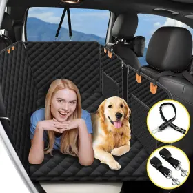 Hmg Furr And Friends 313037299232 Dog Car Seat For Back 100% Waterproof Extender With Hard