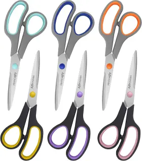 Fba106 Hnncugty Scissors For Office School Supplies 8 Inch All Purpose 6 Pack