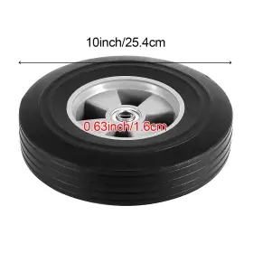 330l Hoigon 744358431627 2 Pack 10 Inch Solid Rubber Hand Truck Wheel With 5/8 Ball Bearing #2