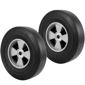 330l Hoigon 744358431627 2 Pack 10 Inch Solid Rubber Hand Truck Wheel With 5/8 Ball Bearing