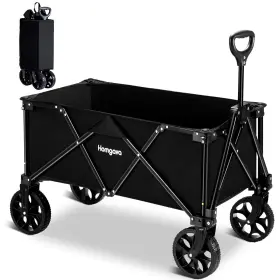 07033b Homgava Collapsible Folding Wagon Cart Portable Large Capacity Camping