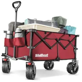 170l-6-f Hong Kong Torsten E-commerce Co. Limited 220l Collapsible Wagon With Big Wheels - Heavy Duty Utility 8 3x1 Inches Red