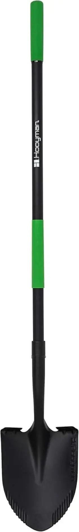 1116234 Hooyman Digging Shovel With Heavy Duty Carbon Steel Head Construction Ergonomic