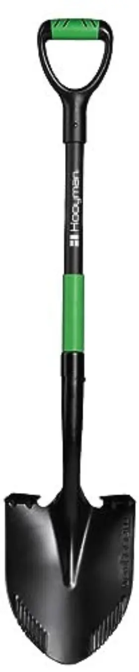 Hooyman 661120264590 Short Handle Digging Shovel With Heavy Duty Carbon Steel Construction Ergono