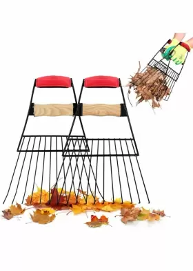 W-2us-1980 Hortem Leaf Scoops Steel Claws Hand Rakes For Picking Up Leaves Garden Large Lea