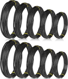 Wires-00122 Hotop 10 Rolls Bonsai Wires Anodized Aluminum Training Wire In 5 Sizes - 1.0 Mm