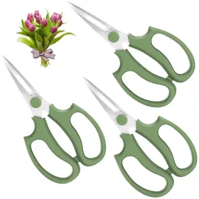 P723314232256 Housolution Flower Scissors Strong Floral Shears 3pcs Premium Steel Garden Pruning Shear