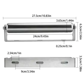 Hozeon 749889737545 Conveyor Rollers 2 Pack 10 Inches Long Galvanized Steel Roller And Br #2