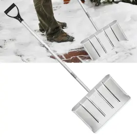 20250821-1 Hradhol Aluminum Snow Shovel - Heavy-duty Metal With D Handle 55.1 Inch For Driveway