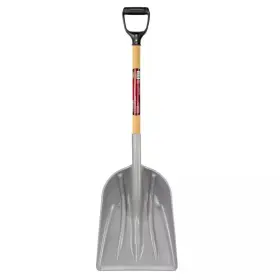 Husky 313028840849 31 Inch Wood Handle D-grip Poly Scoop Shovel